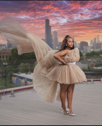 Exotic Hi-Low Tulle Dress